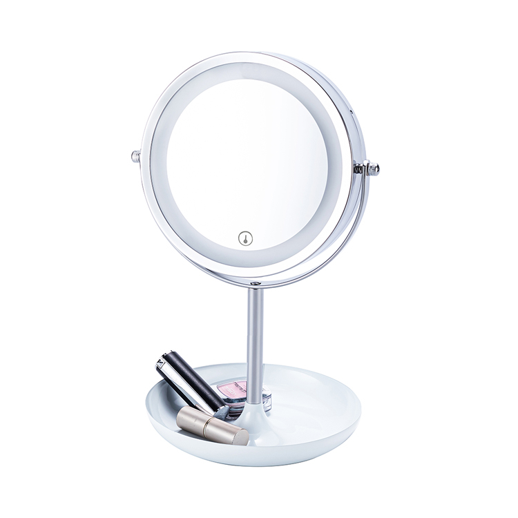 Hot Sales Best Bathroom LED Mirror And Metal Vanity Mirror with Cosmetic Mirror With Storage Base