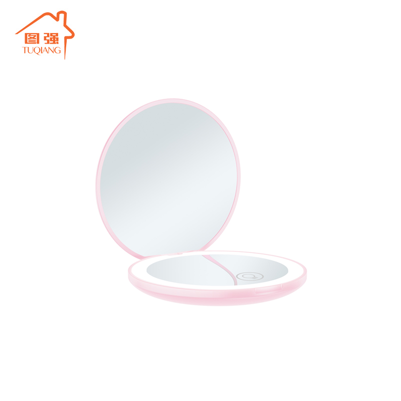 Cute And Practical Style Handheld Makeup Mirror Pink Led Mirror Is Girls Best Portable Makeup Mirror