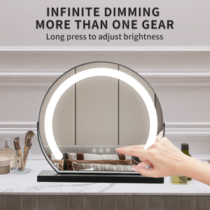 The Multifunctional Metal Framed Bathroom Mirror And Beauty Magnifying Mirror with Light with Family Glass Mirror
