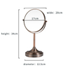 Hand Held Antique Portable Round Silver Makeup Mirror With Stand