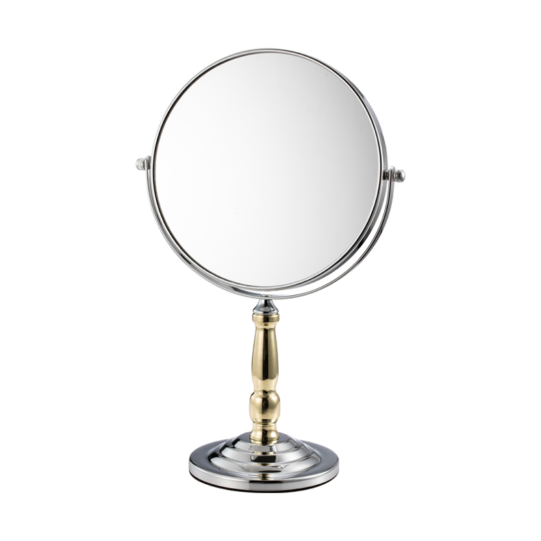 Portable Tabletop Cosmetic Mirror Chrome Bathroom Mirror For Living Room
