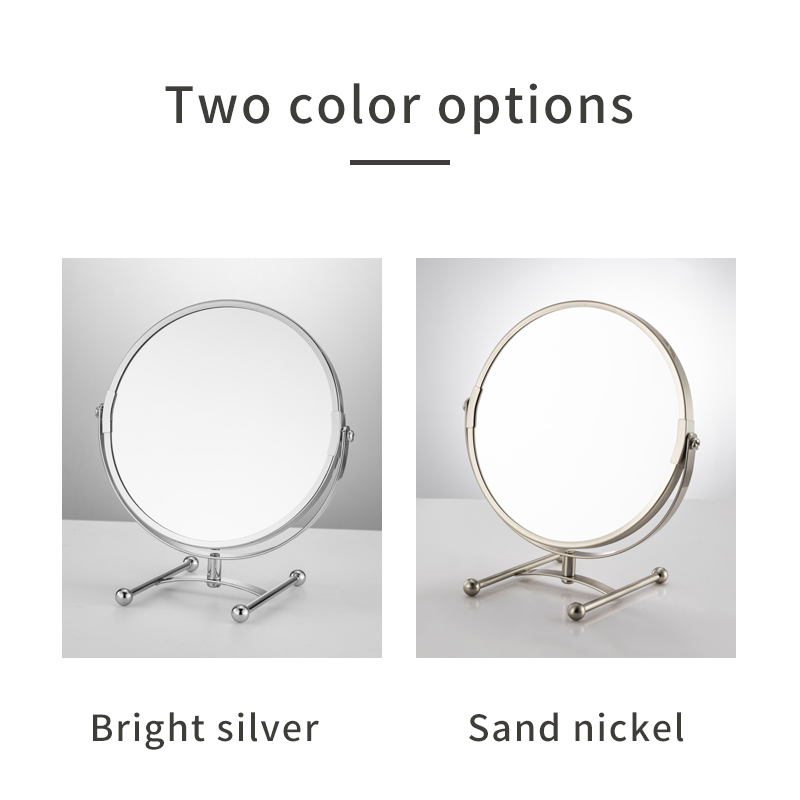Silver Framed Round Makeup Desk Mriror Decorative Mirrors for Living Room
