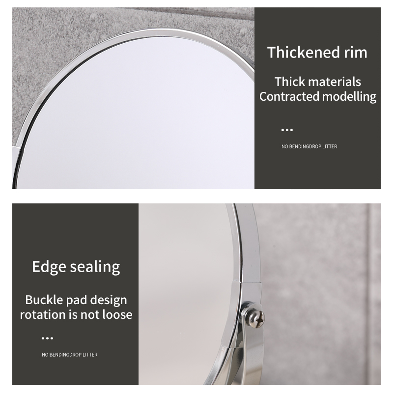 Simple Double-Sided Metal Mirror Black Fashion Mirrors With Round Mirror For The Bathroom And Bedroom