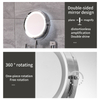 Bathroom mirror dual light extendable wall mounted magnifying mirror with light