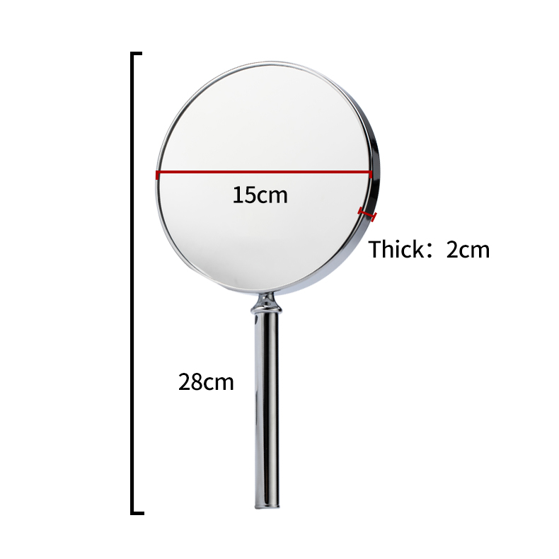 Family Use Metal Mirror The Hand Mirror for Makeup And 2 Sided Makeup Mirror