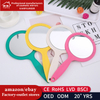 Plastic Cute Makeup Hand Mirror Lady Cosmetic Hand Mirror And Single Vanity Mirror