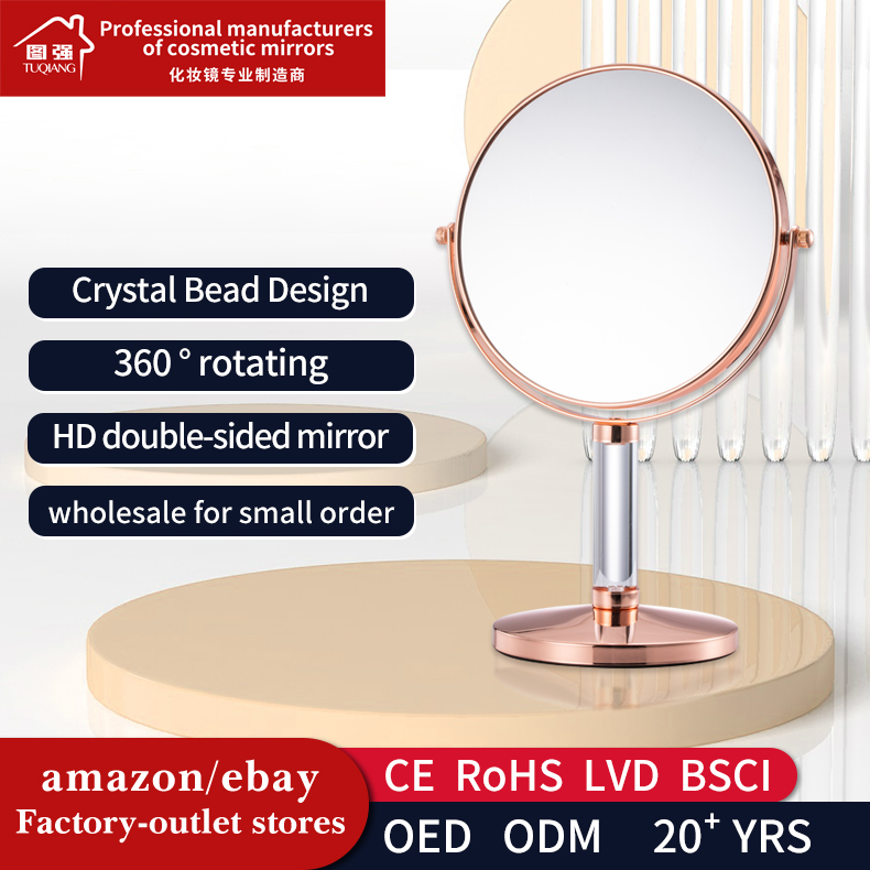Popular Acrylic Mirrors Chrome Metal Table Top Vanity Mirror And Plastic Compact Mirror