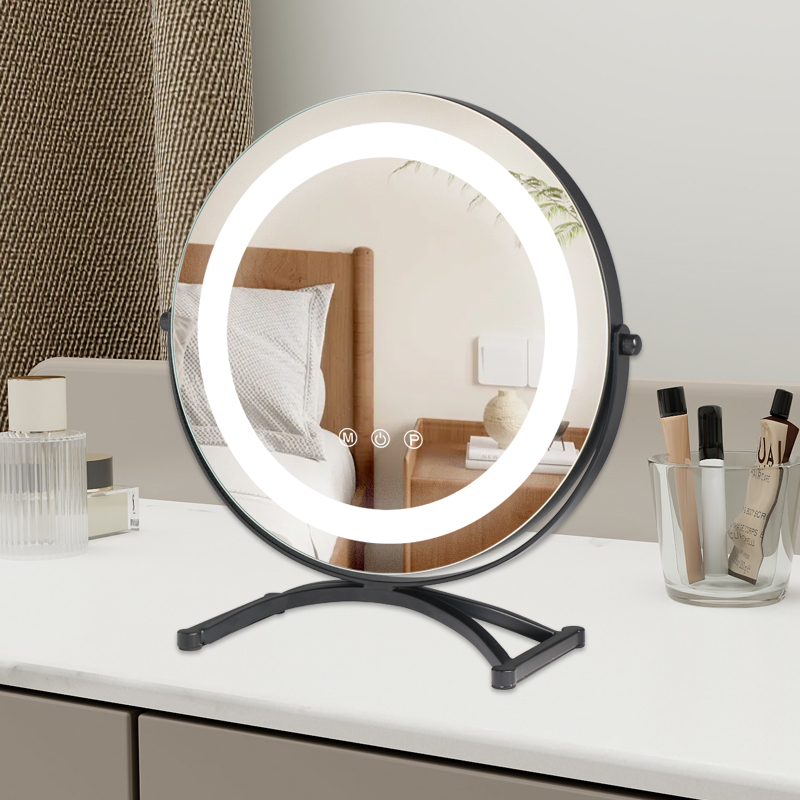 Factory Direct Sales Decor Led Mirror Customized Vanity Light Mirror Three Colors Adjustment Home Use Vanity Mirror