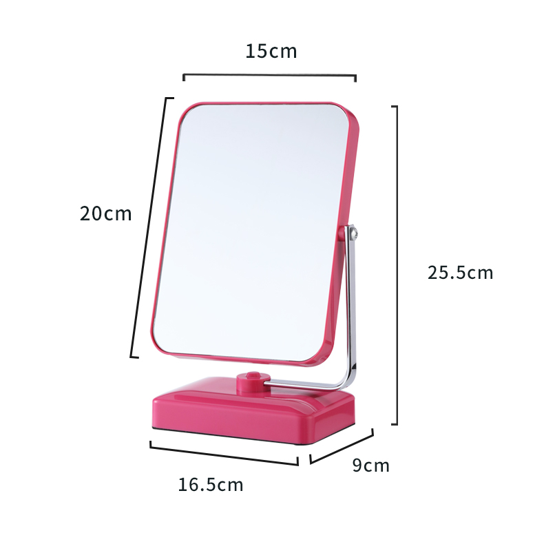  Beauty Plistic Pink Square Cosmetic Makeup Mirror With Magnifying