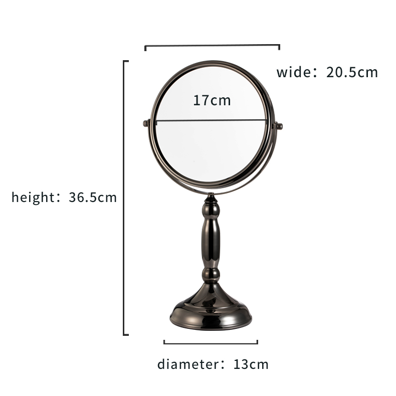  Bathroom Mirror With 5X Magnification Self Stand Portable Makeup Mirror