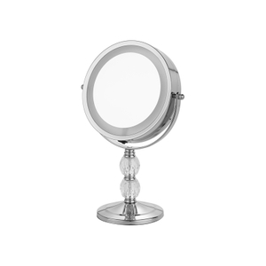 2 Sided Magnifying Makeup MirrorLed Light Up Crystal Free Standing Mirror