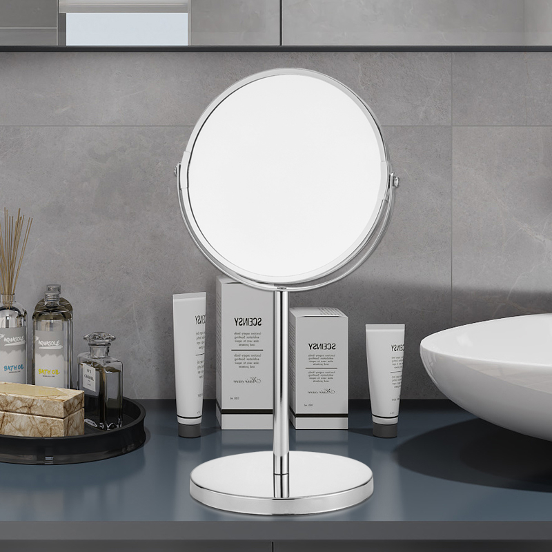 Tow sides Table Mirror of Beauty Makeup Half-round Frame Mirror Hard-base Vanity Mirror of Shaving