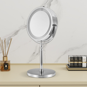 Portable Double-Sided Shaving Mirror Led Desktop Touch Screen Light Mirror Makeup And Led Lighted Bathroom Mirror Can Wholesales
