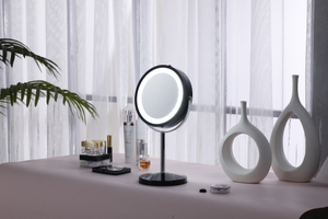 Factory Direct Sales 7 X Magnification Mirror Double Sided Led Mirror And Black Illuminated Mirror with Support for Private Customization Logo