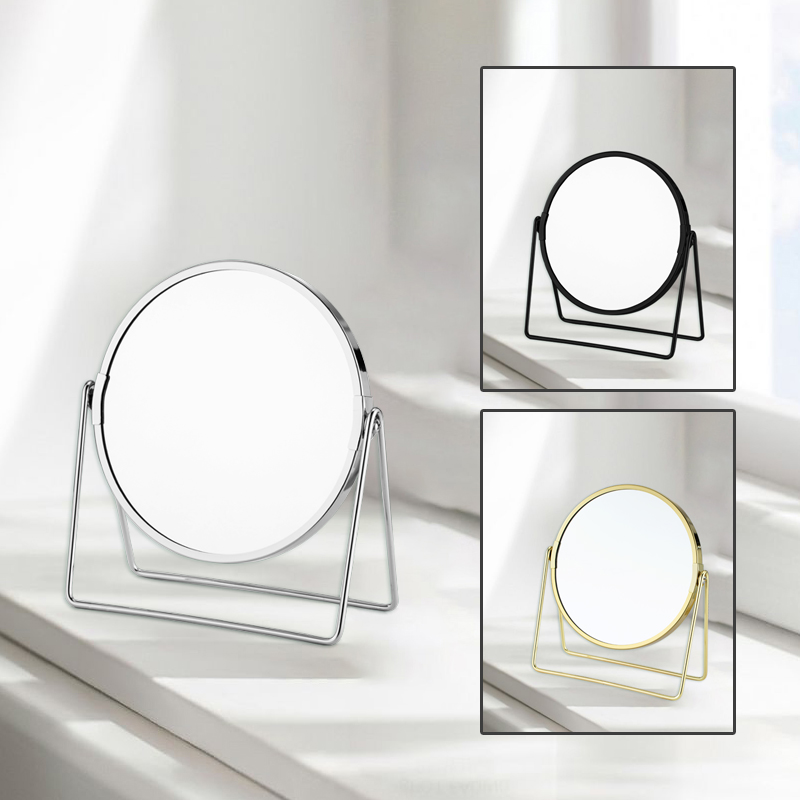 Popular Bathroom Round Standing Desktop Magnifying Makeup Vanity Mirror