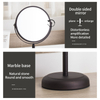 New Design Round Sliver Bathroom Tabletop Mirror with 3X Magnifying