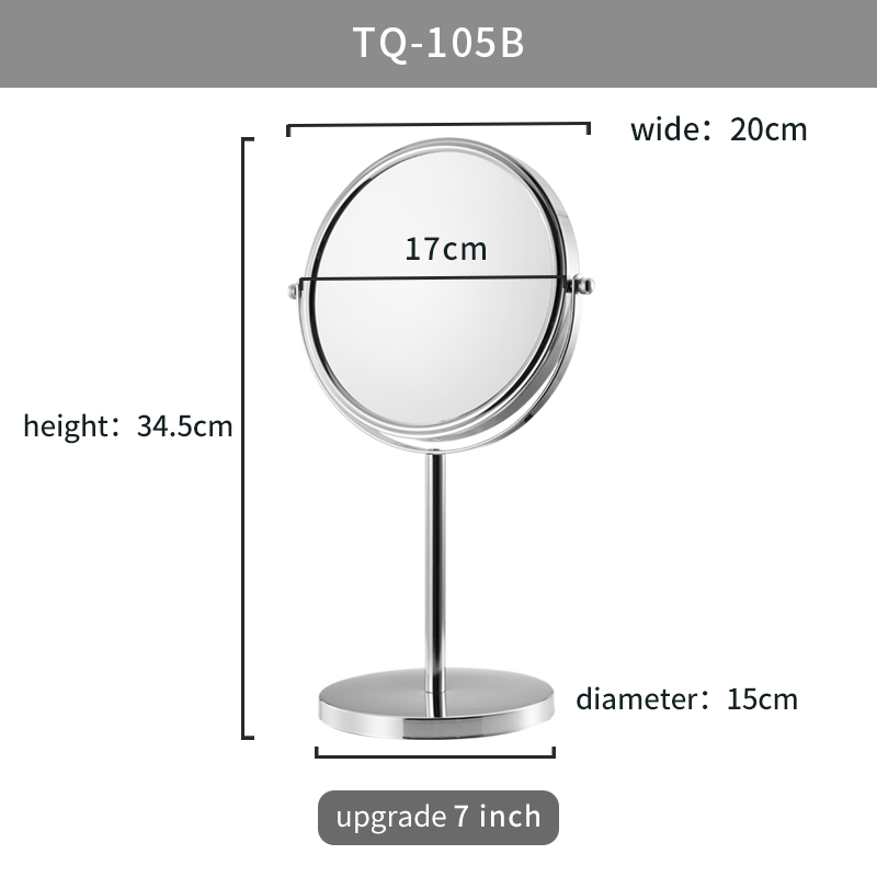Compact Silver Glass Mirror And Double Sided Makeup Mirror with Simplicity Mirror Can Be Customized Logo
