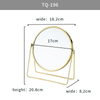 Amazon Fashion 7inch Standing Gold Round Cosmetic Makeup Mirror 