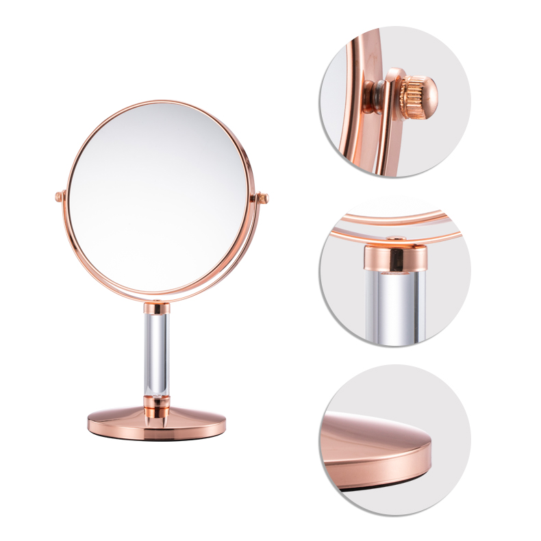 Round Shape Standing Mirror with 10x Magnifying Makeup Mirror Shower Shaving Mirror