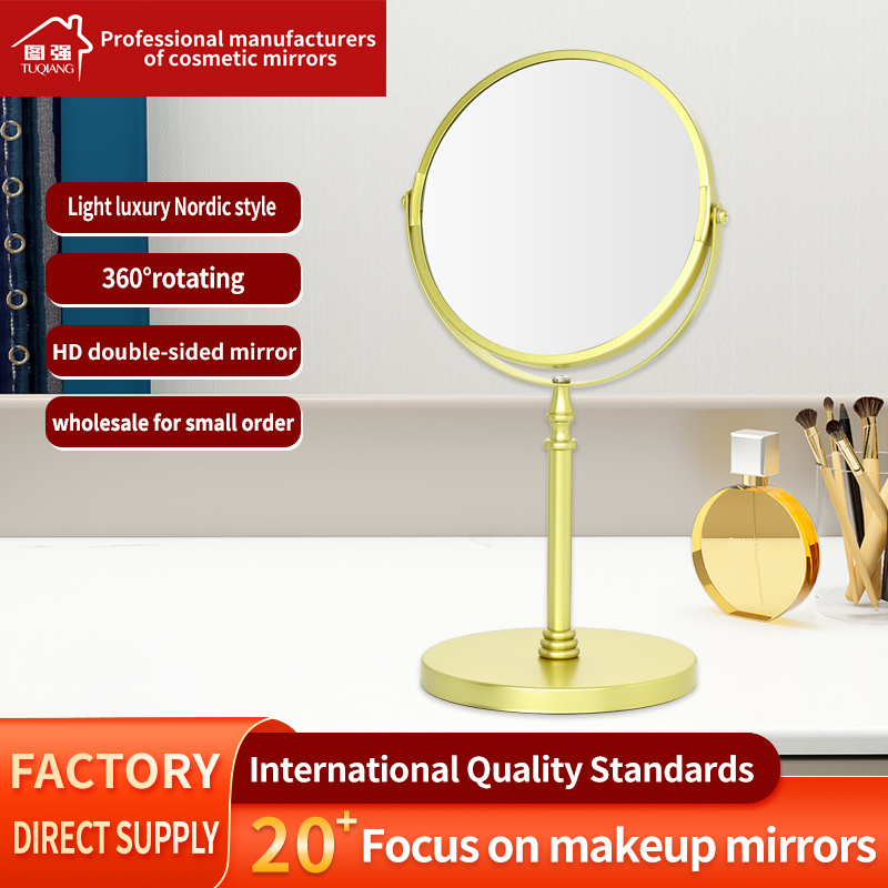 Family Use Metal Standing Mirror Best Vanity Mirror Support Wholesases Personalized Desk Makeup Mirror