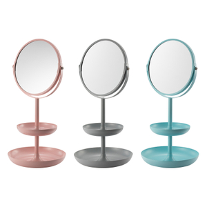 Modern Breath Desk Mirror with Storage And Livingroom Metal Makeup Mirror with Mirrors Beauty For Lady
