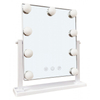 Metal Smart table lamp makeup mirror And Led Square Mirror with makeup mirror light bulbs and hollywood mirror