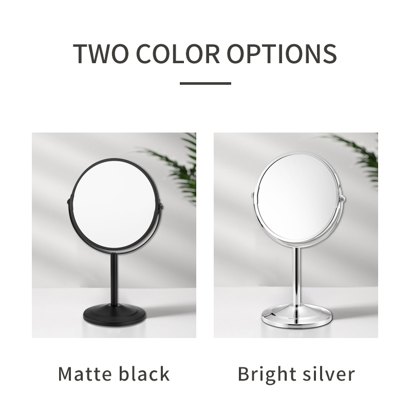 Simple Double-Sided Metal Mirror Black Fashion Mirrors With Round Mirror For The Bathroom And Bedroom