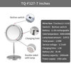Wholesale 3x Magnification Designer round Travel Makeup Mirror with Light 360 Degree Angle Adjustable Cosmetic Mirror