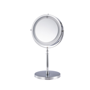 3X Magnifying Desktop Double Sided Makeup Mirror With Led Light