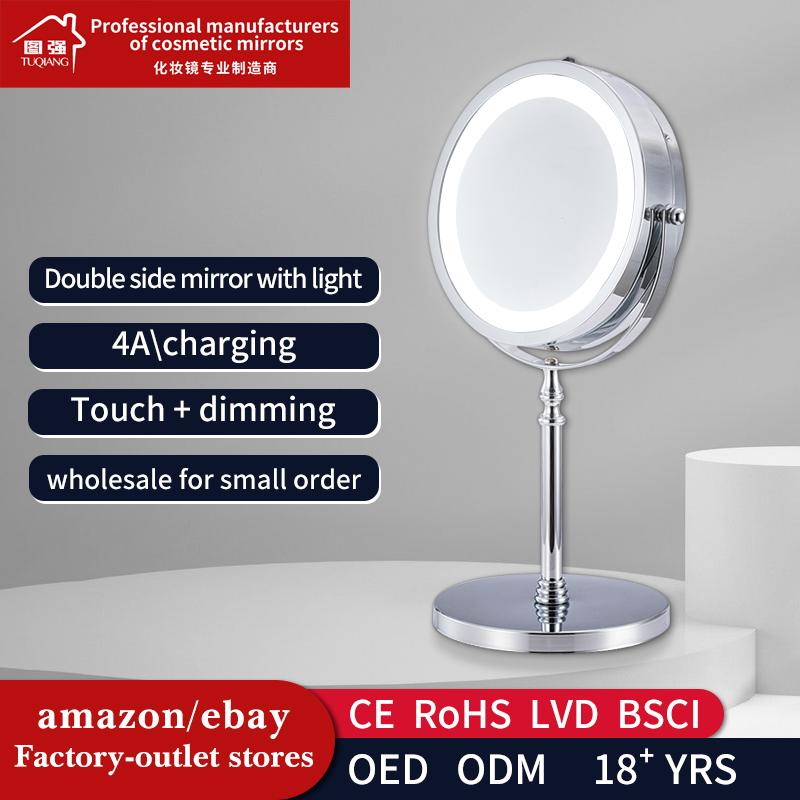 Amazon Metal Led Vanity Mirror And Factory Wholesale Mirror Led Makeup Bedroom Mirror With Led Lights