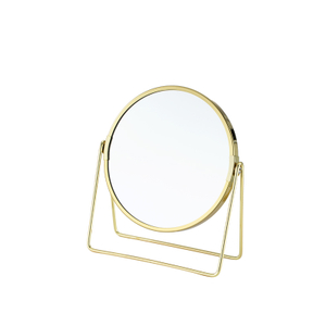 Amazon Fashion 7inch Standing Gold Round Cosmetic Makeup Mirror 