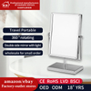 The New Style Desktop Metal Square Magnifying Mirror And Family Bathroom Mirror