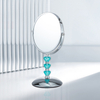 5x Tabletop Crystal Magnifying Makeup Mirror on Stand For Bathroom