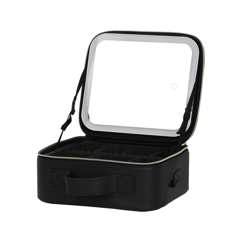 Modern Travel Makeup Bag Portable Led Cosmetic Case With Mirrors Sets Professional Lighted Makeup Bag Mirror