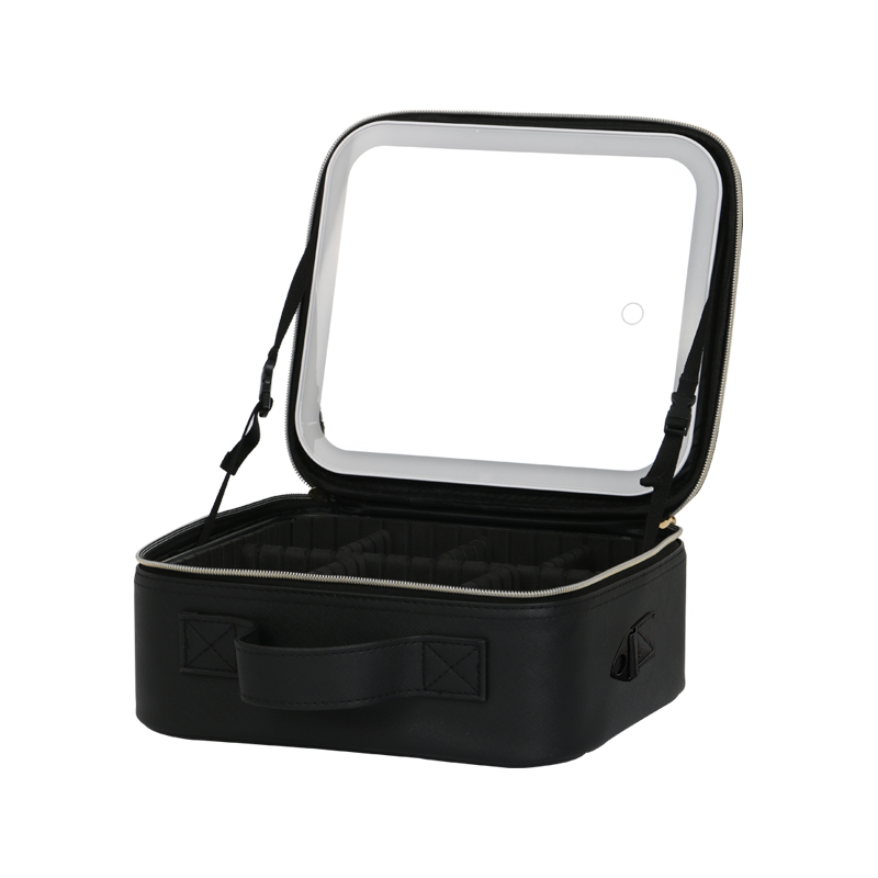 Travel Makeup Case with Large Capacity and Adjustable Strap Professional Makeup Artist Makeup Case With Led Mirror