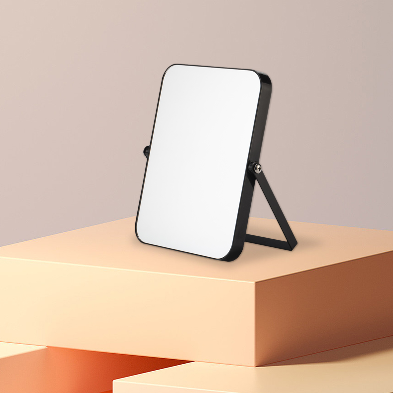 Portable White Cosmetic Mirror Square Table Mirror And Custom Plastic Mirror