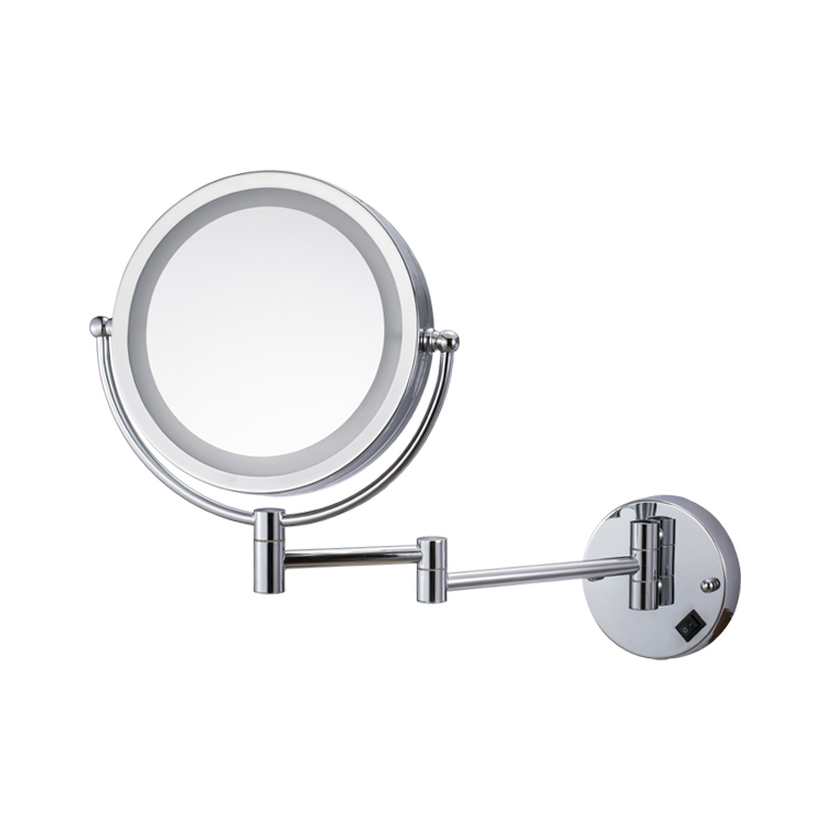 Extendable 2-Sided Vanity Mirror With Light Wall Mounted Shaving Mirror