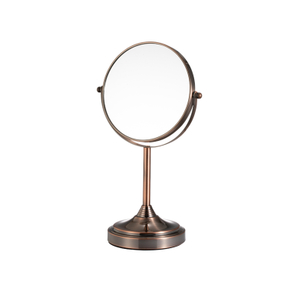 Hand Held Antique Portable Round Silver Makeup Mirror With Stand