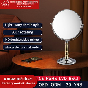 Factory Can Customize The Logo Magnifying Mirror Tabletop And Portable Makeup Mirror Whit Chrome Bathroom Mirror