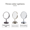 Black Round 2x3x Magnifying Mirror Stand Up Desktop Table Mirrors