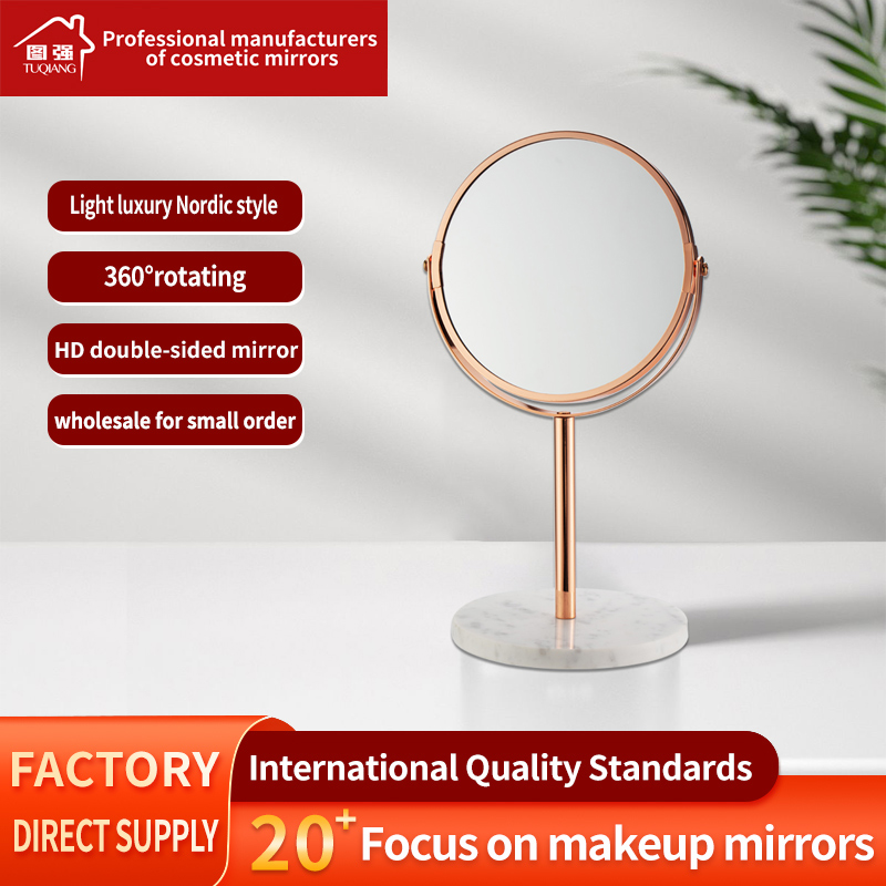 Factory Direct Sales Modern Style Small Table Makeup Mirror 360 Rotating Vanity Mirror Desktop Mirror For Home