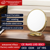 High Quality Good Gold Frame Magnifying Makeup Mirror With Stand