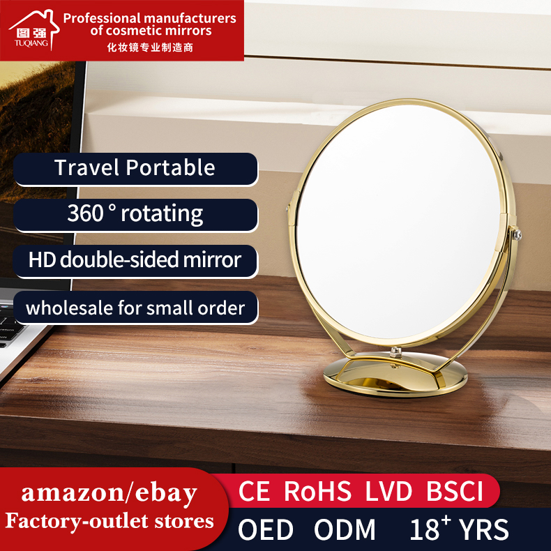 Vanity Mirror Supplier Round Portable Makeup Vanity Ikea Magnifying Mirror For Bedroom 