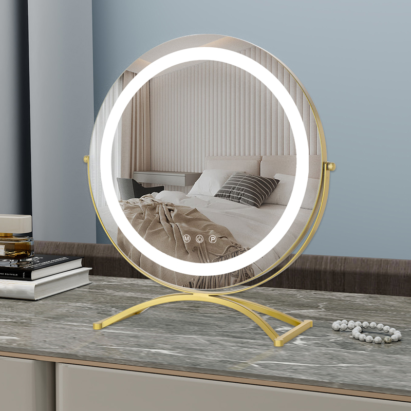 High Quality Customizable LED Light Hollywood Mirror Free Standing Bathroom Mirrors for Home Use-Multi-Purpose Lighted Mirror