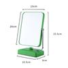 Hand Held Travel Plaistir Makeup Mirror Green Magnifying Cosmetic Mirror