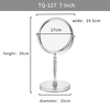 Suitable for Office Decorative Table Mirror Beauty Salon Creations Vanity Mirror And Family Round Silver Bathroom Mirror